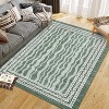 Fulvari Washable Hallway Runner Rug Modern Bordered Print Rugs Non-Slip Indoor Runners for Entryway Low Pile Area Rug Kitchen Waterproof - 2 of 4