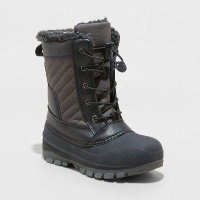 All black cheap winter boots