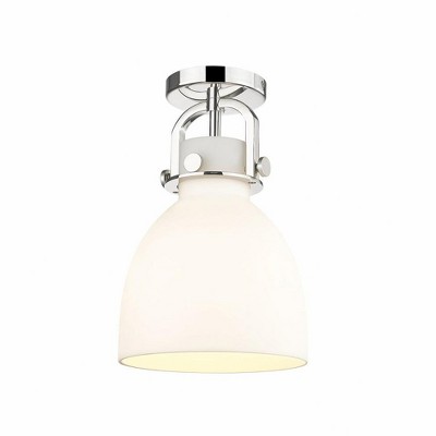 Newton Bell - 1 Light Flush Mount In Industrial Style-12.5 Inches Tall and 8 Inches Wide