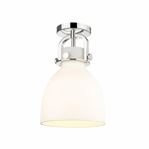 Newton Bell - 1 Light Flush Mount In Industrial Style-12.5 Inches Tall and 8 Inches Wide - 1 of 1