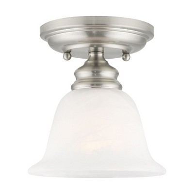 Livex Lighting Essex 1 - Light Flush Mount in  Brushed Nickel