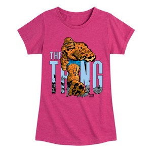 Girls' - Marvel - Fantastic Four The Thing Fitted Short Sleeve Graphic T-Shirt - 1 of 4