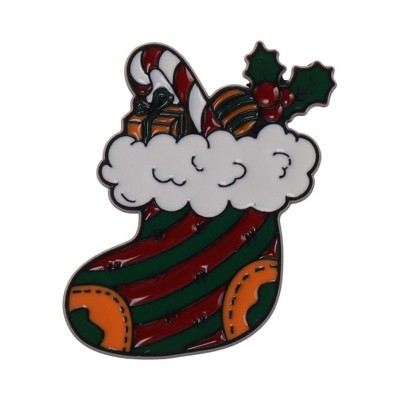 Unique Bargains Christmas Brooches Series Alloy Dripping Wax Red 1.02"x1.14" 1 Pc