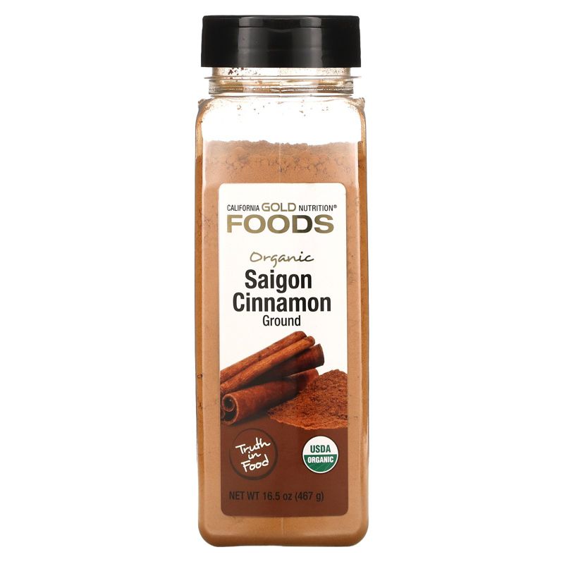 California Gold Nutrition FOODS - Organic Saigon Cinnamon, Ground, 16.5 oz (467 g), 1 of 3
