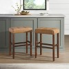 Alaterre Furniture Madison 30-Inch Bar Stool with Faux Leather Seat - Stool for Kitchen Island or Bar - Backless Barstools - 3 of 4