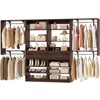 Aheaplus Set of 2 Closet Storage Organizer with Hanging Rods and Drawers, Walk-in Closet System with Adjustable Shelves and Shoe Rack - 2 of 4