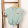 The Juniper Shop Coquette Strawberry Watercolor Youth Short Sleeve Tee - XL - Seafoam - 3 of 3
