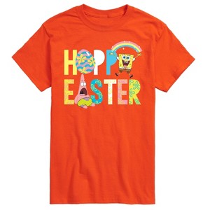 Men's - SpongeBob Squarepants - Hoppy Easter Patrick and Spongebob Short Sleeve Graphic T-Shirt - 1 of 4