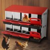 VEVOR Chicken Nest Box, 8-Compartment, 30 to 45 in Stable & Corrosion-Resistant Metal Nesting Boxes with Inclined Nesting Boxes, Bottom Holes - 2 of 4