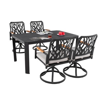 UNISOAR 5PC Outdoor Patio Aluminum Furniture Set