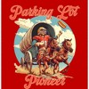 "Parking Lot Pioneer" Old West Wagon Football Cowboy Adult Short Sleeve Tee - 2 of 2