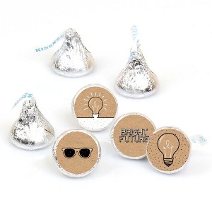 Big Dot of Happiness Bright Future - Graduation Round Candy Sticker Favors - Labels Fits Chocolate Candy (1 sheet of 108) - 1 of 4