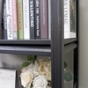 PAGED 5 Tier Book Shelf Metal Storage Shelves with Adjustable Height and Protective Side Rails for Living Room, Home Office - 4 of 4