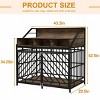 LAOTIES 43" Wooden Dog Crate Furniture For Large Dogs,Heavy Duty Door Pet Kennel with Divider And 3 Drawers,Indoor Decorative Dog House - 4 of 4