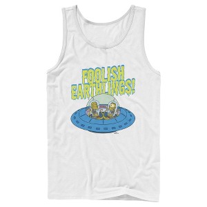 Men's The Simpsons Foolish Earthlings Tank Top - 1 of 4