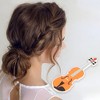 Unique Bargains Women's Elegant Guitar Hair Clips 2.56"x0.83"x0.39" Orange 1 Pc - 2 of 3