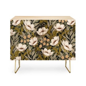 Avenie Floral Meadow Spring Green Credenza - Deny Designs - 1 of 3