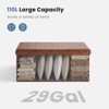 Vynxaria Elegant Foldable Storage Ottoman Bench, 30in, Synthetic Leather, Thicker Foam Seat, Brown - 4 of 4