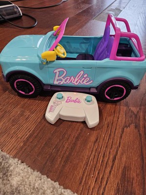 Barbie Hot Wheels Rc Suv & Stickers, Battery-powered Toy Truck, Fits 2 ...