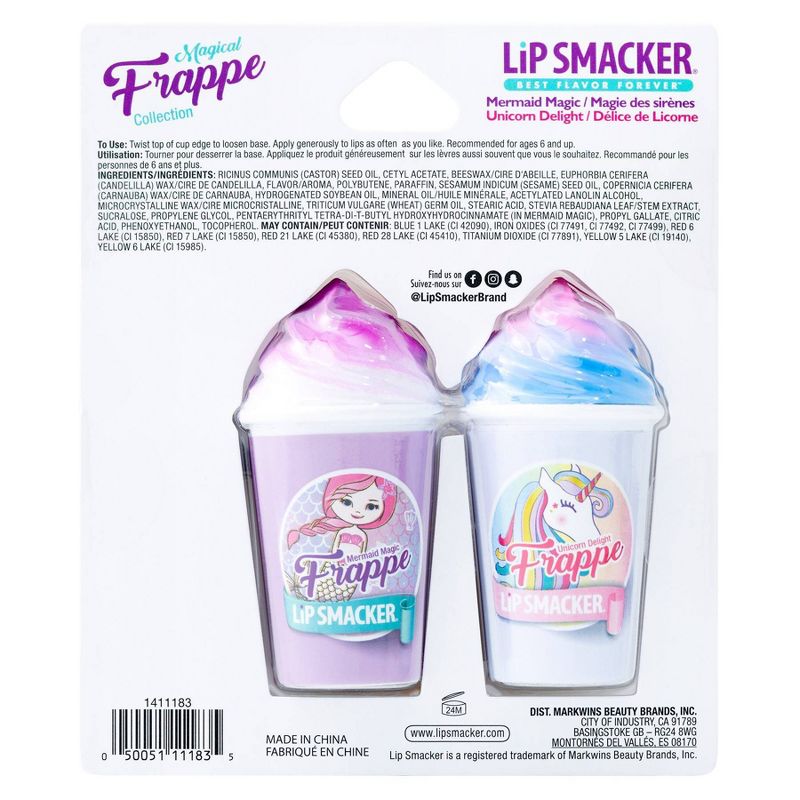 Lip Smacker Beverage Frappe Cup +  Lip Balm - Unicorn/Mermaid - 3pk, 4 of 8