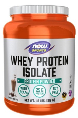 Chocolate Whey Protein Isolate by Now Foods  -  1.8 lbs Powder