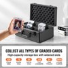 VEVOR Graded Card Storage Box, 4 Slots, Graded Sports Cards Holder Carrying Case with Key Lock Foam Dividers, Black - 3 of 4