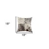 HomeRoots Set of Two 18" Black and White Cowhide Throw Pillows - 3 of 4