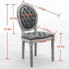 Set of 2 Velvet Upholstered Dining Chairs with Solid Wood Frame French Style Round Back Nailhead Trim for Dining Room or Kitchen–Maison Boucle - 4 of 4