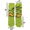 HalloweenCostumes.com One Size Fits Most  Dr. Seuss The Grinch Costume Crew Socks for Adults and Teens, Black/Orange/Green - 2 of 4