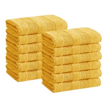 YiYan1 Orange 4 Piece XL Extra Large Bath Towels Set, 30 x 60