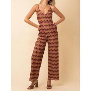 Women's Crochet Chevron Jumpsuit - GILLI - 1 of 4