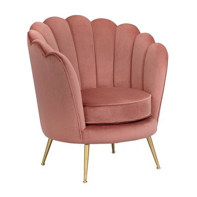 Twila Scalloped Back Chair Raspberry - angelo:HOME