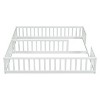 NicBex Twin Size Wooden Floor Bed, Modern Platform Bed Frame with Bedside Shelves and Guardrail for Boy and Girl, Easy Assembly - 3 of 4