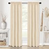 Kate Aurora Complete Coastal Hamptons Living Rod Pocket Textured Semi Sheer 3 Piece Window Curtain & Valance Set - 2 of 3