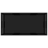vidaXL Rectangular Coffee Table – Black Tempered Glass Tabletop, Steel Frame, Two-Tier Design – Modern Decorative & Functional Living Room Furniture - 3 of 4