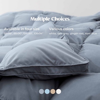King Steel Gray Microfiber Medium Weight Duvet