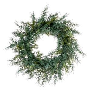 Vickerman Artificial Mixed Fern Cedar Wreath - 1 of 4