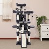 FEANDREA 67-Inch Multi-Level Cat Tree for Large Cats, with Cozy Perches, Stable, Smoky Gray - 2 of 4