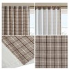Plaid Rod Pocket and Back Tab Curtain Panel with Fleece Lining Brown 50x84" - 2 of 4
