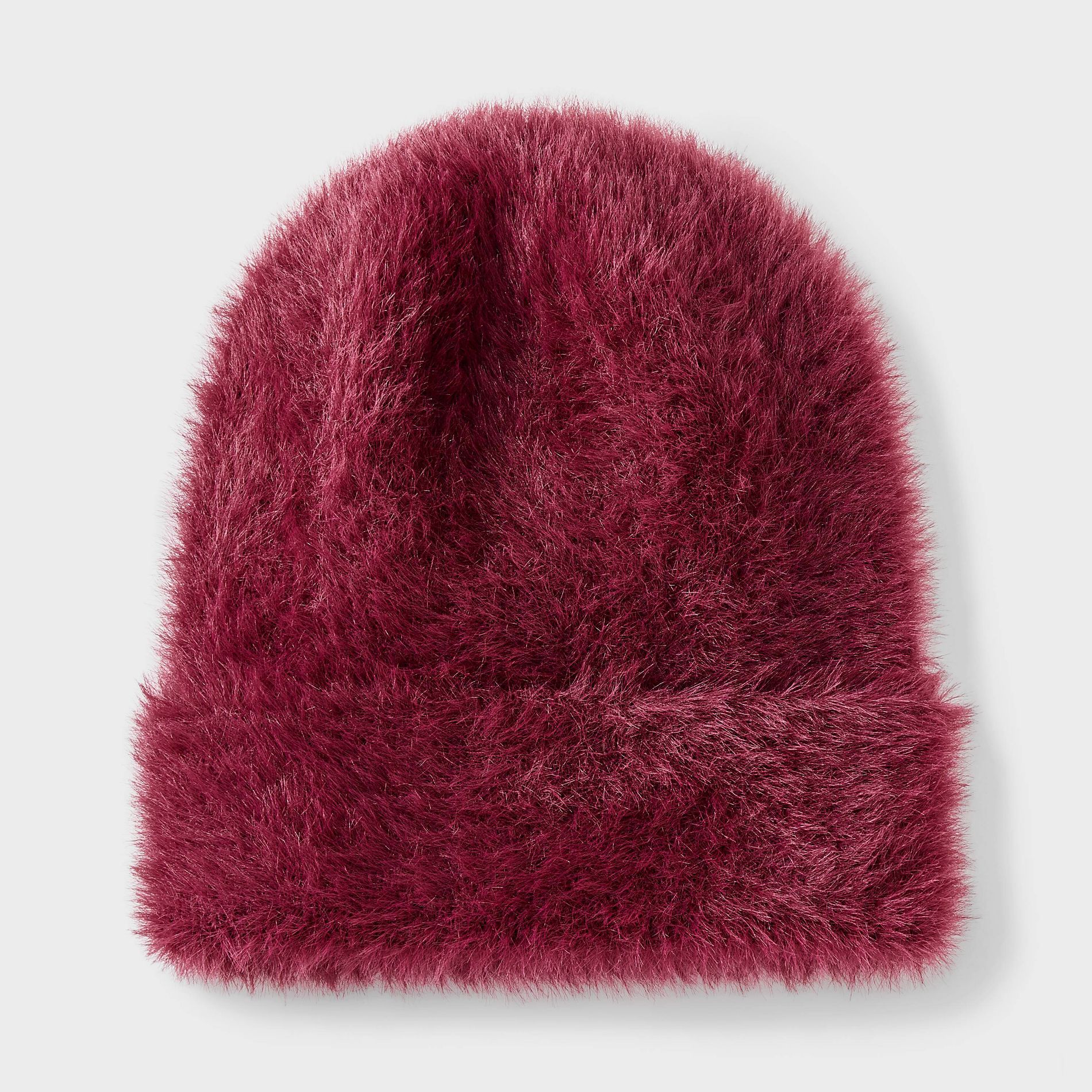 Girls' Wide Cuff Fuzzy Beanie Hat - art class™