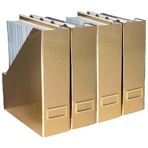 Blu Monaco Foldable Magazine File Holders - Set of 4 or 6 - Many Colors and Designs to Choose From - 1 of 4