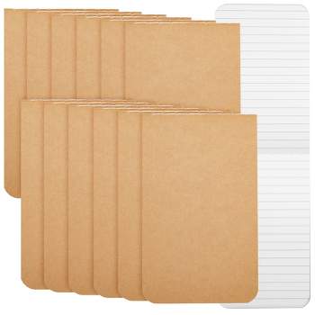 JOYO 24 Pack Kraft Unlined Notebook Journal Pocket Notebook with 6  Designsin (80 pages, 4” x 5.7”)