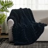 Aoibox Faux Fur Throw Blanket for Couch, Ultra Soft Plush Striped Blanket for Sofa Bedroom Living Room, Cozy Warm Decorative - 4 of 4