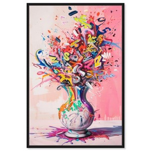Art Remedy Burst of Color Vase Graffiti Pop Art  Framed - 1 of 4