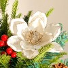 20 PCS Glitter Artificial Flowers – 6.3 Inch DIY Ornaments for Christmas Tree/Wreath, Suitable for Xmas, New Year, Wedding & Holiday Decoration - 4 of 4