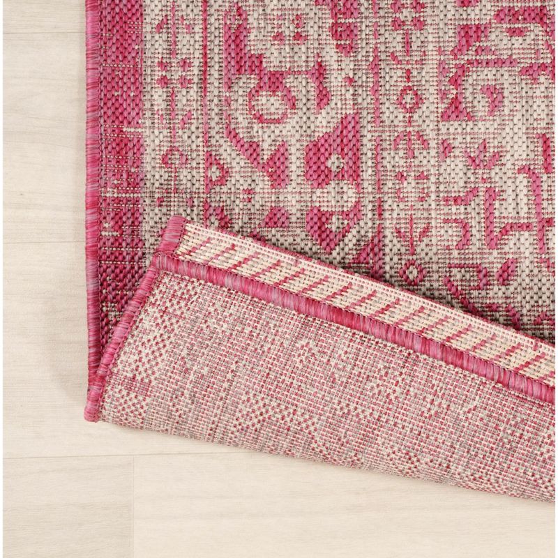 Sinjuri Medallion Textured Weave Indoor/Outdoor Area Rug - JONATHAN Y, 5 of 14