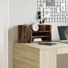 vidaXL Desk Organiser Smoked Oak 17.5x9.4x9.8" Engineered Wood - 3 of 4