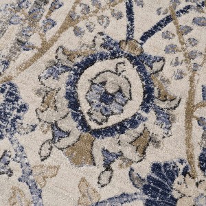 Hauteloom Georgiana Blue & Beige Oushak Rug - 1 of 4
