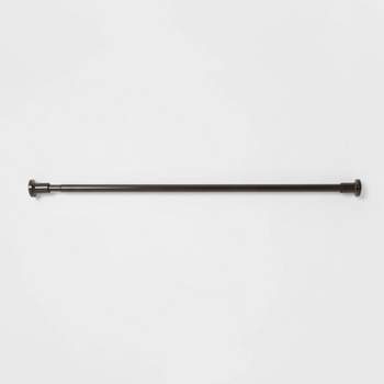 72" Tension or Permanent Mount  Cast Style Finial Shower Curtain Rod Bronze - Made By Design™