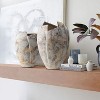 LuxenHome 2-Piece Marbled White Modern Stoneware Vase Set Brown - 2 of 4